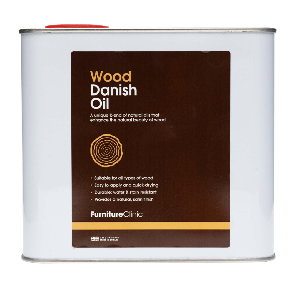 Furniture Clinic Danish Oil For Wood - Premium Finishing Oil To Enhance The Natural Beauty Of Oak, Pine & Wooden Worktop Surfaces - Seal & Protect Fo 5060202372508