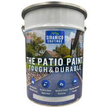 SIRAMICO COATINGS THE PATIO PAINT/Light Grey / 5 Litre/Superior Patio Paint with Professional Finish/For Use on Patios and Walkways/Non-Toxic/UV Resi