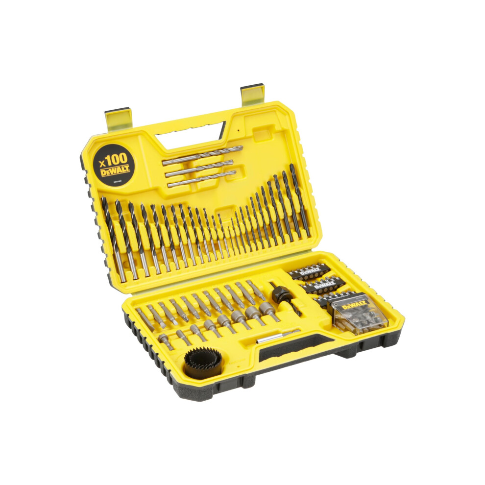 DEWALT DT71563-QZ Combination Drill Bit Set - 100 Pieces - Black Durable Case Included