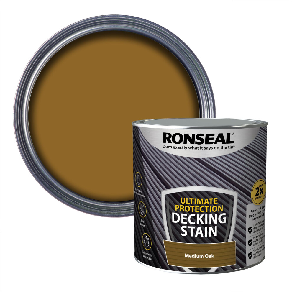 Ronseal Ultimate Decking Stain 2.5L Medium Oak [39114]