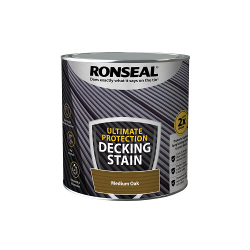 Ronseal Ultimate Decking Stain 2.5L Medium Oak [39114] 1