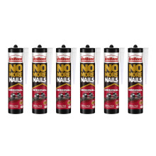 UniBond No More Nails Original, Heavy-Duty Mounting Adhesive, No Nails Strong Glue for Wood, Ceramic, Metal etc, White Instant Grab Adhesive, Pack of