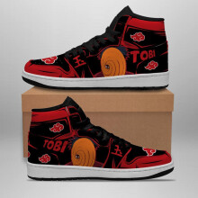 (8.5) naruto tobi shoes symbol anime sneakers red