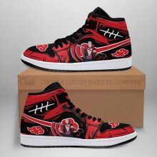 (10) akatsuki hidan shoes naruto anime sneakers red
