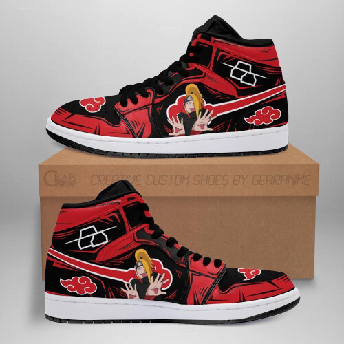 (4.5) akatsuki deidara sneakers naruto anime shoes