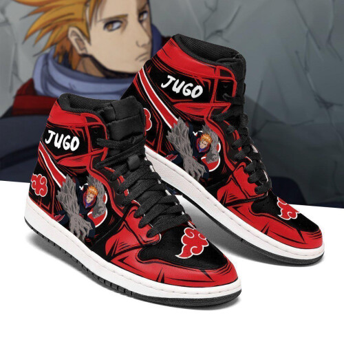 (11) akatsuki jugo naruto anime sneakers red 1