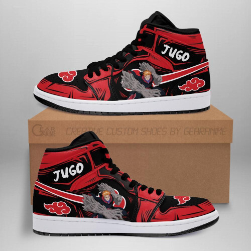 (11) akatsuki jugo naruto anime sneakers red