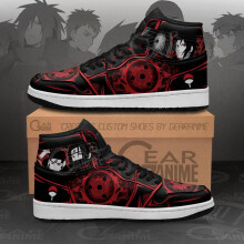 (3) sharingan naruto characters eyes black and red