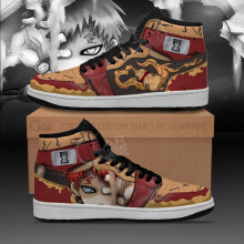 (7.5) gaara sneakers naruto anime shoes sand village