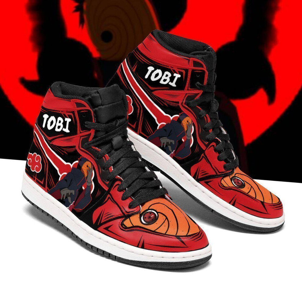 (9) akatsuki tobi shoes naruto anime sneakers red on OnBuy
