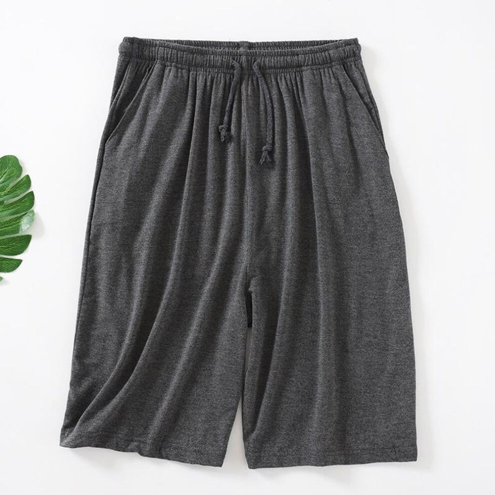 (ash grey, 6XL) Summer Men&apos;s Loose Shorts Thin Elasticity Breathable Stretch Quick-Drying Casual Plus Size Pajama Pants Beach Shorts