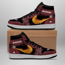 (8.5) madara shoes jutsu fire release sneakers naruto