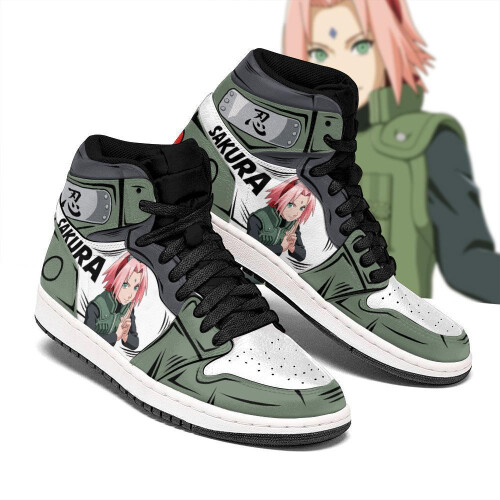 (5.5) naruto sakura haruno shoes uniform sneakers 1