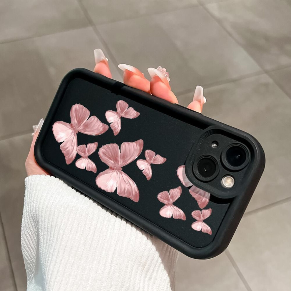 (black, Samsung A55 5G) Soft Silicone Phone Casing Full Cover Camera Shockproof Protection Case for iPhone Huawei Honor Samsung Xiaomi Redmi OPPO Realme Vivo Infinix Tecno