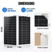 ECO-WORTHY 200W 12V Bifacial Mono Solar Panel for RV Home Caravan