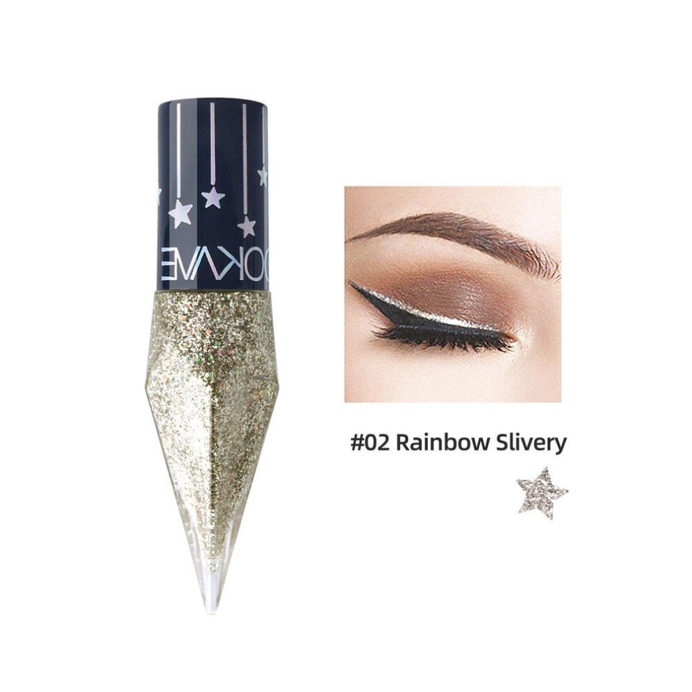 (02) Eye Shadow Diamond Liquid Eyeshadow Waterproof Sequins Smooth Shimmer Eyeliner Stick Makeup Tool