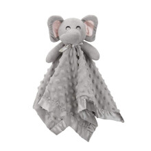 (A Grey Elephant) Babies Bunny Security Blanket Baby Girl Gifts Newborn Soft Pink Lovie for Infant and Toddler Snuggle Toy Stuffed Animal, Pink 16 Inch