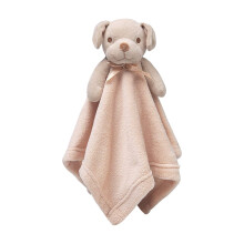 (Light Brown Dog) Babies Bunny Security Blanket Baby Girl Gifts Newborn Soft Pink Lovie for Infant and Toddler Snuggle Toy Stuffed Animal, Pink 16 Inch