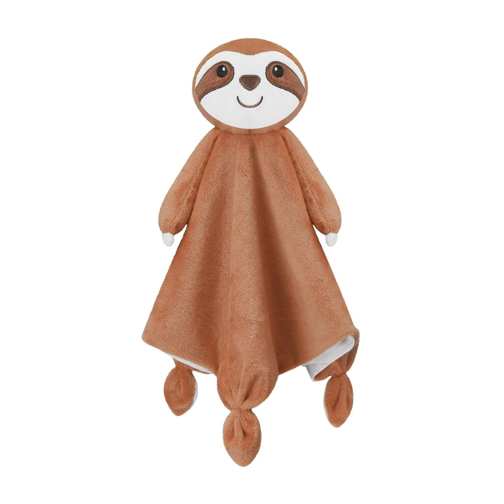 (Sloth) Babies Bunny Security Blanket Baby Girl Gifts Newborn Soft Lovie For Infant And Toddler Snuggle Toy Stuffed Animal, 16 Inch Pink