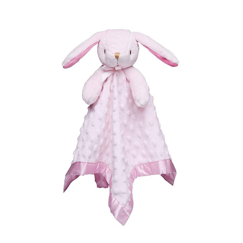( Bunny) Babies Bunny Security Blanket Baby Girl Gifts Newborn Soft Lovie For Infant And Toddler Snuggle Toy Stuffed Animal, 16 Inch Pink