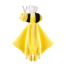(Yellow Bee) Babies Bunny Security Blanket Baby Girl Gifts Newborn Soft Pink Lovie for Infant and Toddler Snuggle Toy Stuffed Animal, Pink 16 Inch