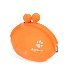 (Orange) Silicone Pet Dog Train Food Snacks Pocket Bag Walking Dog Training Food Storage Pet Travel Outdoor Product Dog Treat Bag