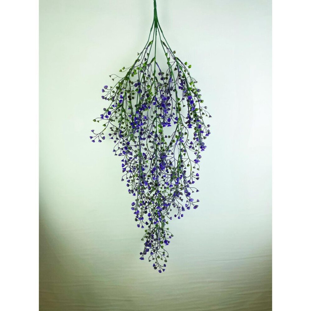 (purple) Artificial Fake Flower Vine Hanging Garland Plant Home Garden Wedding Decor