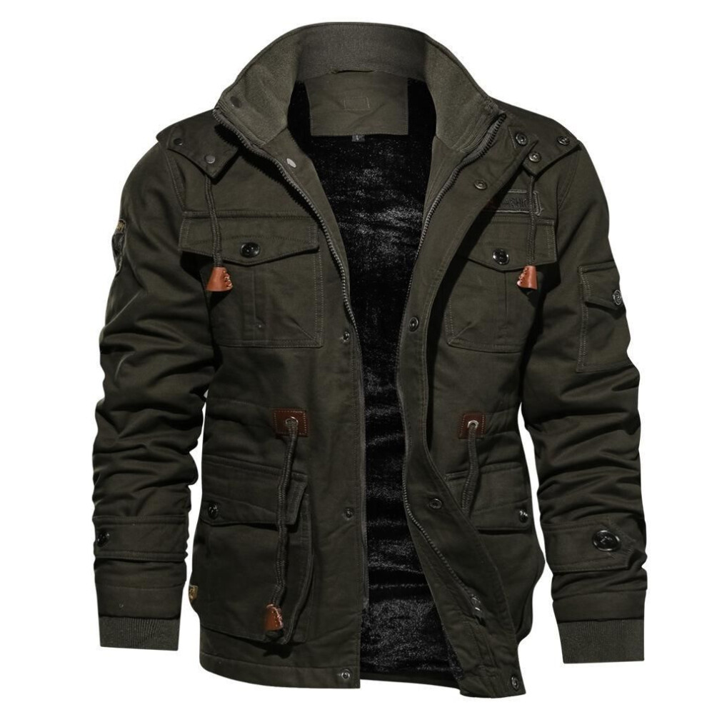 (army green, 2XL) High Quality Men&apos;s Jacket Military Tactical Jacket Breathable Lightweight Jacket Trench Coat