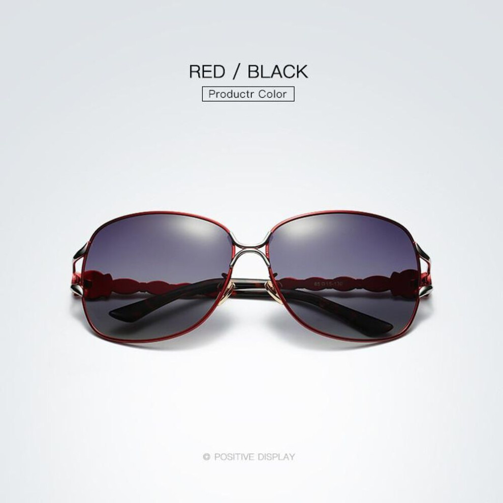 (Red) European and American Fashion Women&apos;s Outdoor Leisure Driving Polarized Sunglasses