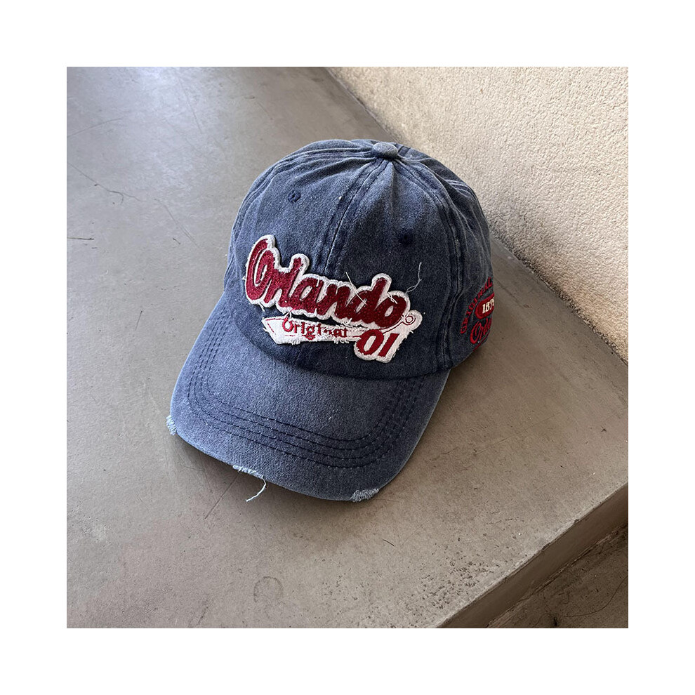 (Navy) Retro Cowboy Baseball Hat With Wide Brim Hat And Letter Daily For Decoration-image-OPC-PHHJYCZ-NEW