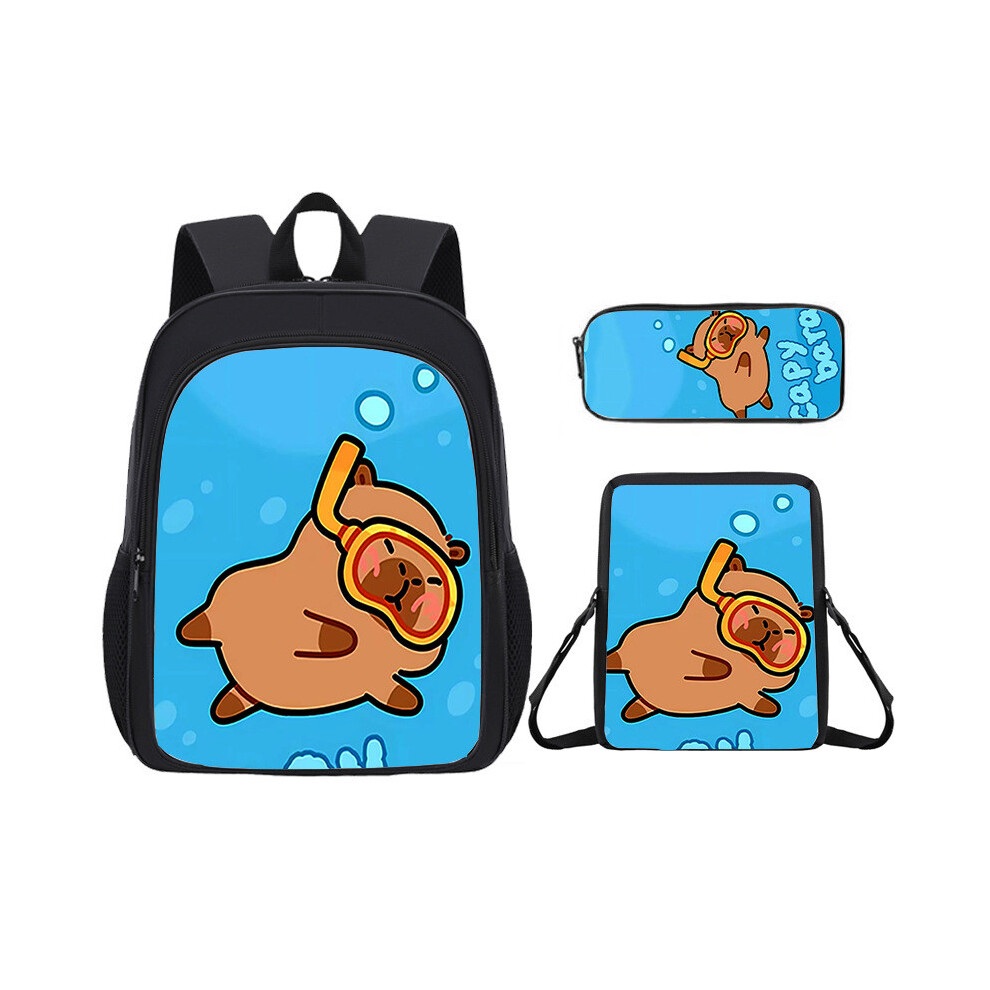 (07) Animal Theme Capybara Backpack With Large Capacity Design For Children Use-image-OPC-PHHJZMY-NEW