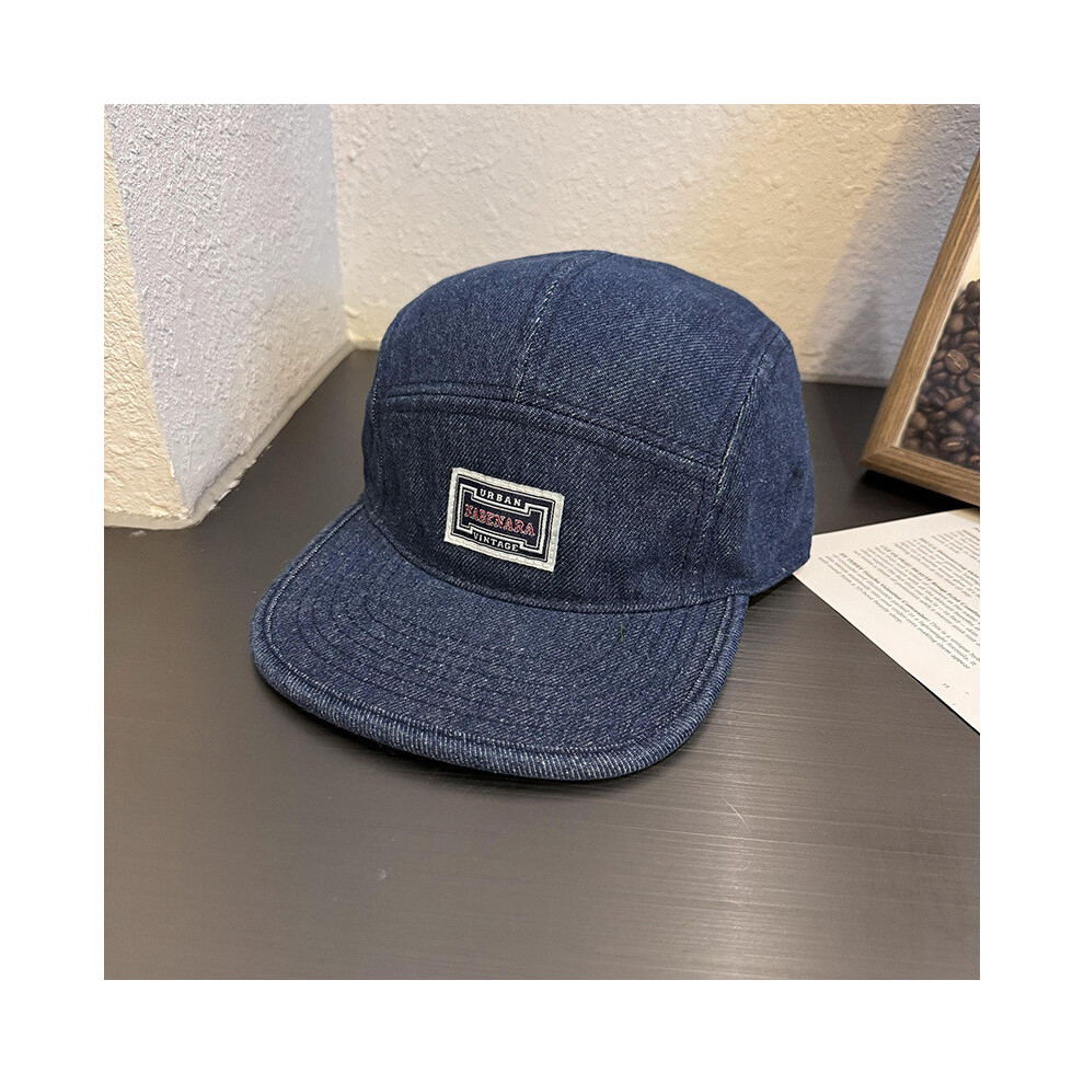 (Navy Blue) Baseball Cowboy Retro Hat With Flat Brim Design Suitable For Daily Matching-image-OPC-PHHJZW5-NEW