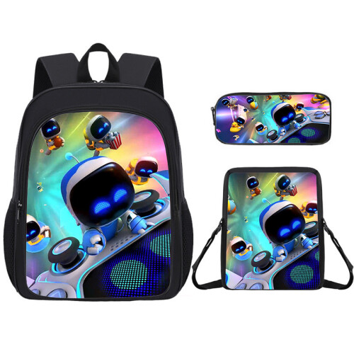 (05) Cartoon Backpack Student Pack With Astro Bot Graphic Printing ...