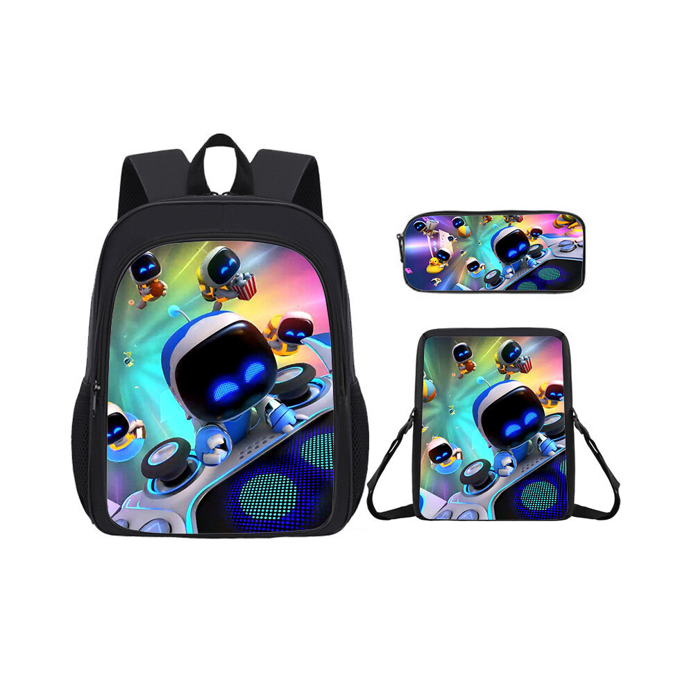 (05) Cartoon Backpack Student Pack With Astro Bot Graphic Printing Design For Daily