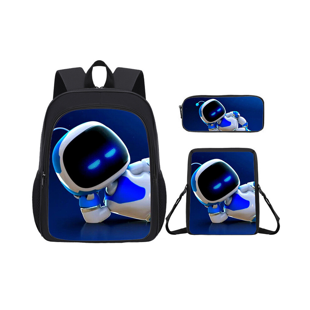 (09) Cartoon Backpack Student Pack With Astro Bot Graphic Printing Design For Daily