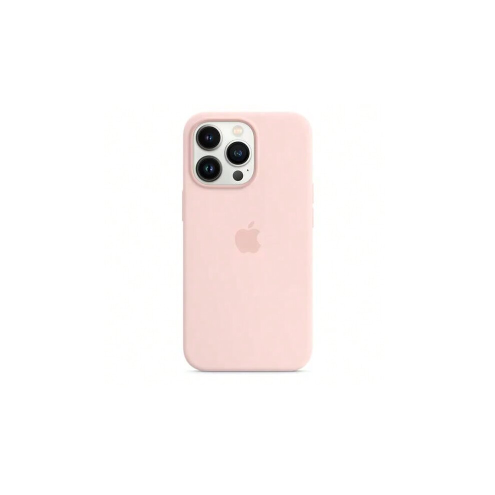 (Chalk Pink, For iPhone 16 Pro) Silicone Apple Cases For iPhone16 13 14 15 Pro Max12  11  Plus Protector Full Apple Logo Phone Cover With Box
