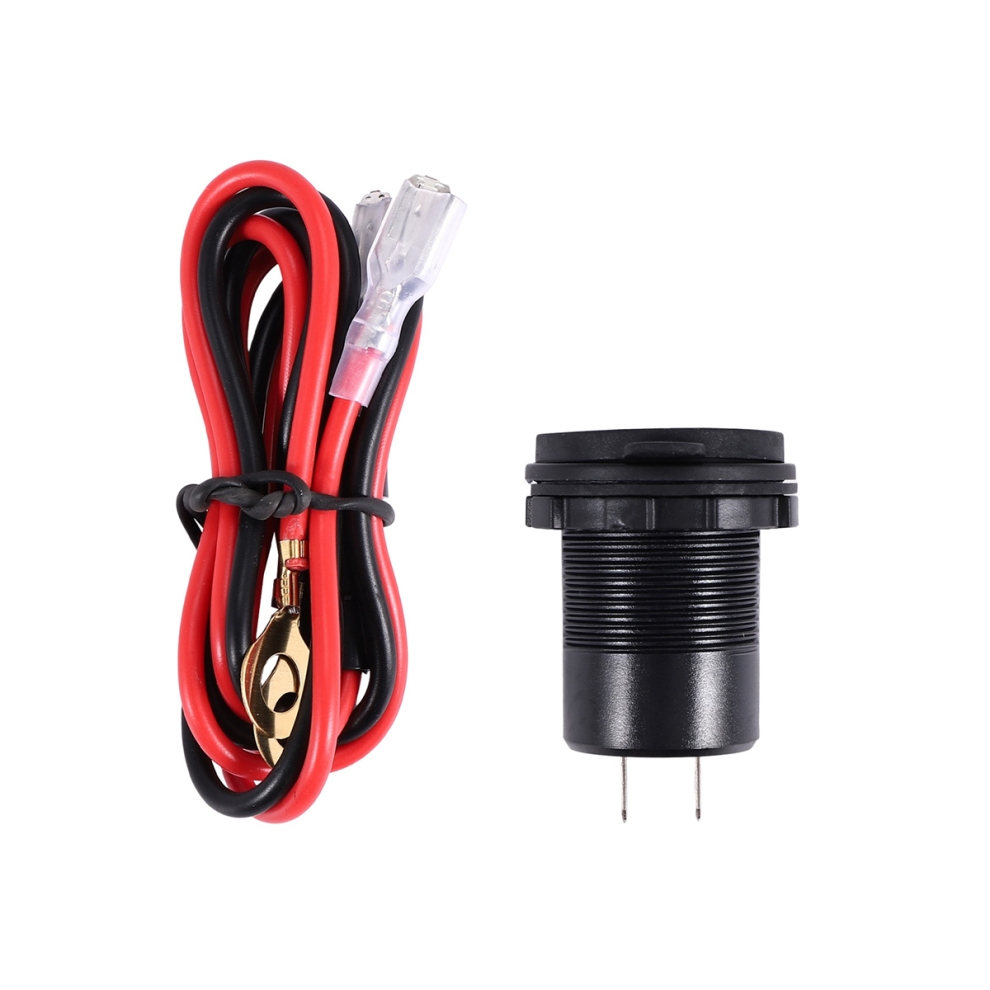 Chargeur de voiture double USB Quick Charge 3.0 12 V 36 W avec interrupteur pour bateau, moto, camion, voiturette de golf, bleu