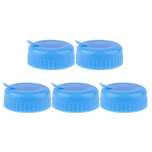 Water Jug Cap 5 Pack Plastic Bottle Blue Gallon Drinking Replacement Tool Leak Free 1