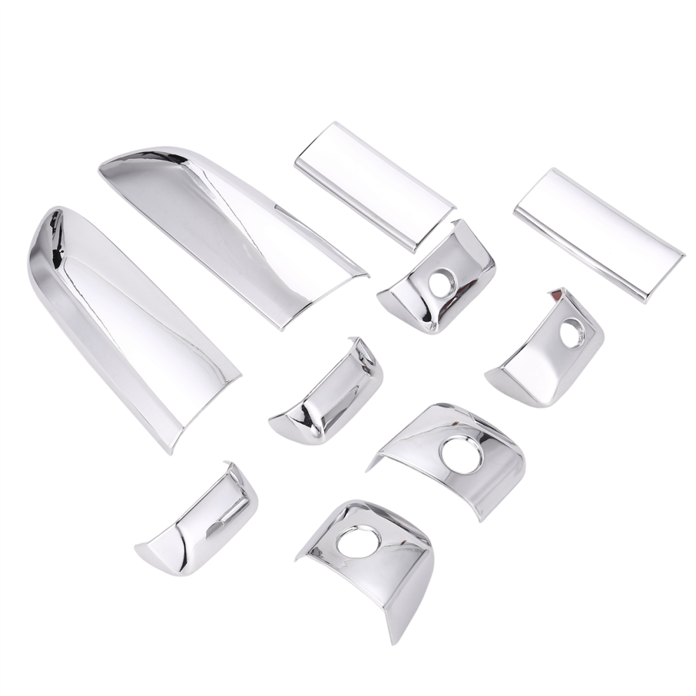 10Pcs/Set Car Abs Chrome Door Handle Bowl Insert Frame Overlay Panel For Hiace 2005-2015 4851999661071