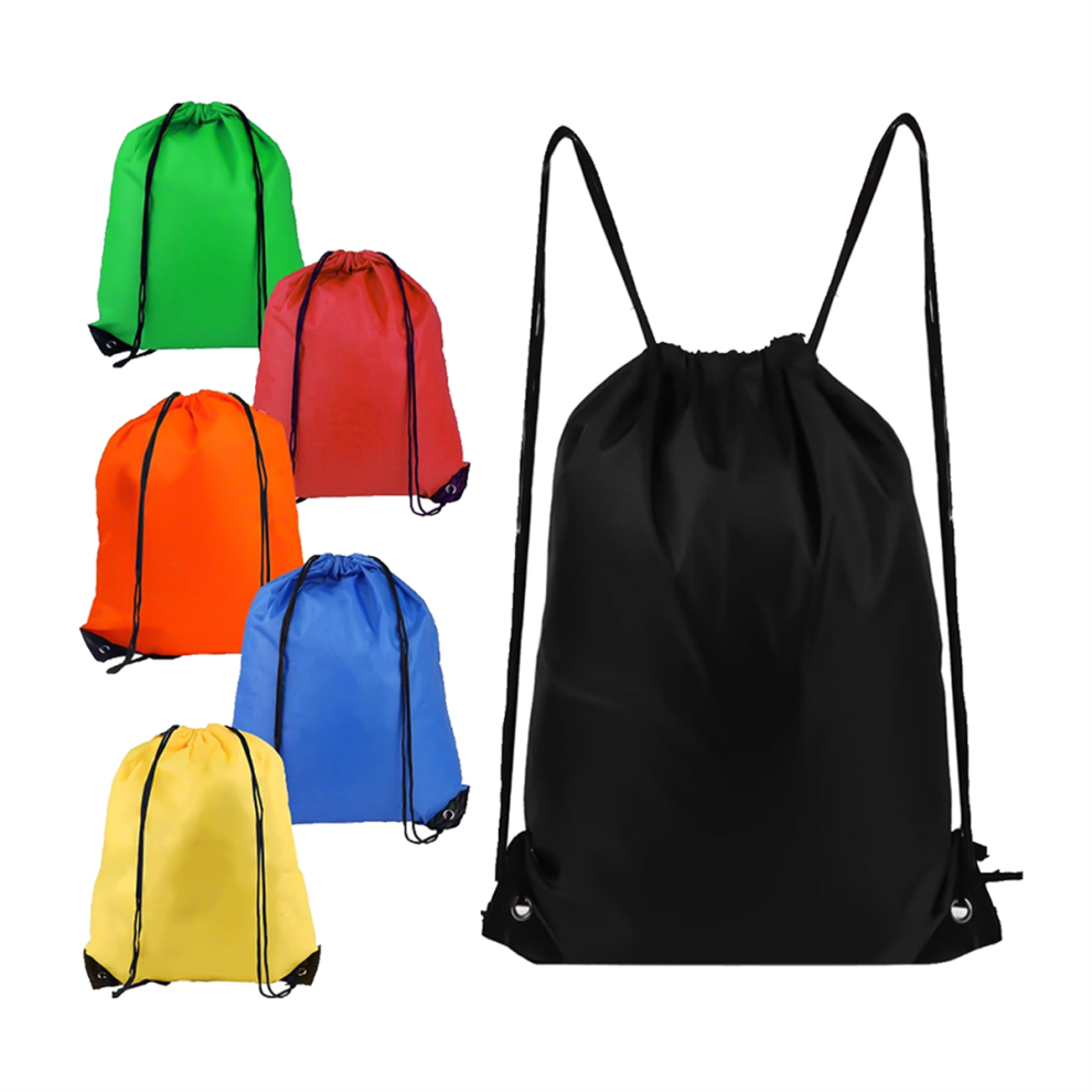 6Pcs Drawstring Backpack Gym Bags Draw String for Sports, Gym, Travel, Swimming