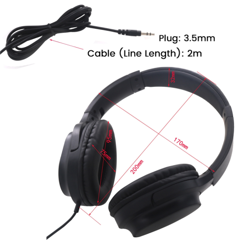 Guitar Headphone Amplifier Audio Mixer over Ear Headset Retractable Foldable Wired Stereo 2