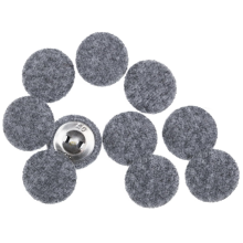 10PCS Fabric Cloth Covered Buttons with Metal for Suits Gowns Blouses Sweaters Grey 25mm