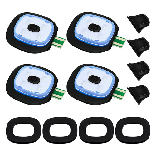 USB Rechargeable Light for LED Knit Beanie Hat, 4 Pieces, Strong Medium and Weak Mode Hat Lights 1