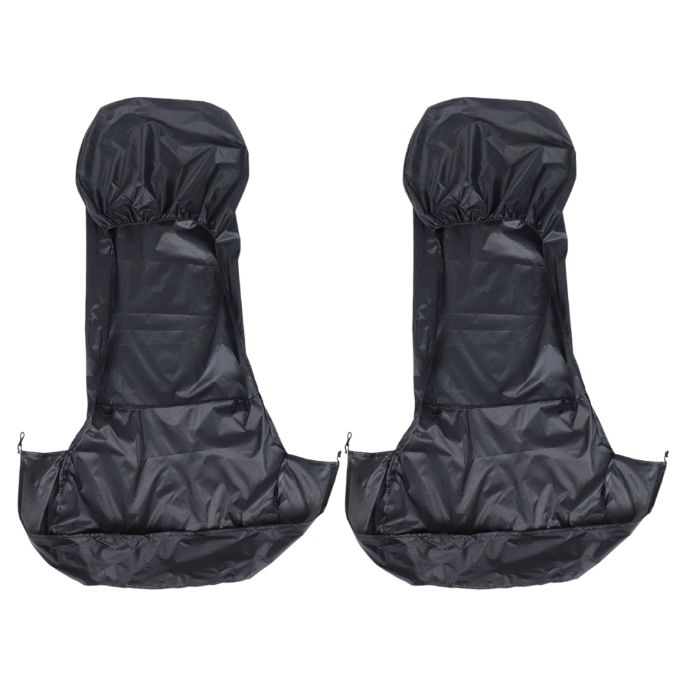 2X Universal Waterproof Nylon Front Car Van Seat Covers Protectors Pair Black 4851999672039
