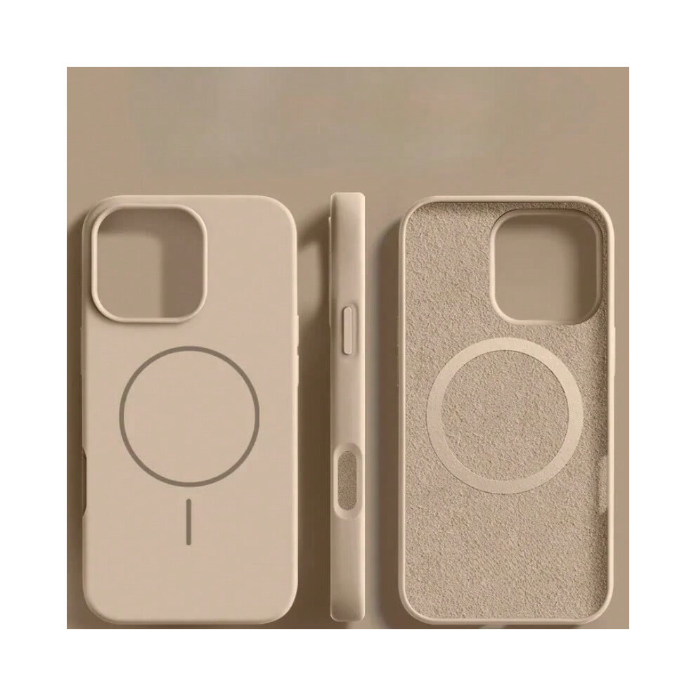 (Desert Gold, For iPhone 15Pro Max) Liquid Silicone Magsafe Case For iPhone 16 14 15 Plus 11 12 13 16 Pro Max Magnetic Wireless Charge Protector Soft-image-OPC-PHHKGV9-NEW