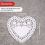 100 x 4 polegadas corações de papel rendados brancos para fazer cartões e scrapbooking 10