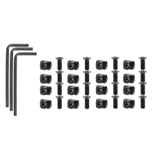 Juego de 16 tornillos de leva métricos de repuesto con tuerca M4, compatibles con sistemas de riel estándar y tornillos de rosca.