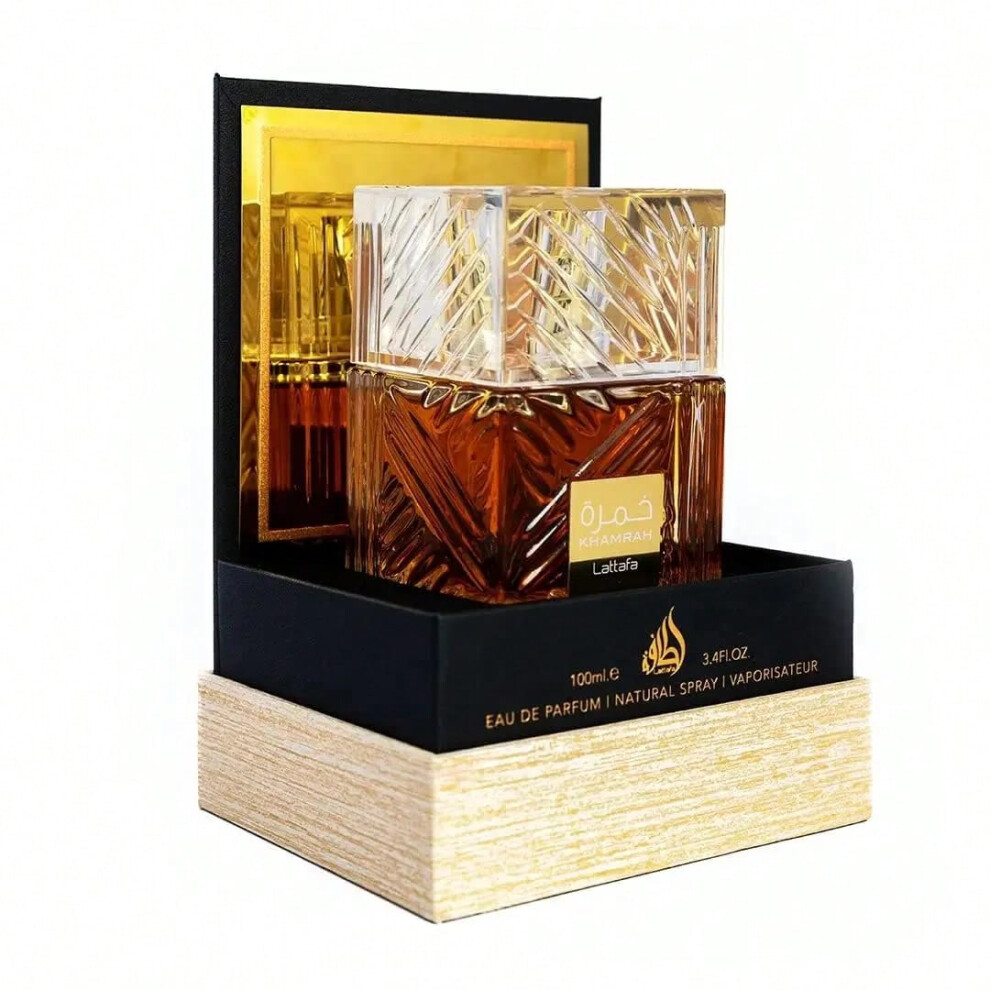 (Lattafa Khamrah) Lattafa Perfumes Khamrah For Unisex Eau de Parfum Spray Original United Arab Emirates Arabian Perfume For Women For Men 100 ML