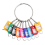 Portable Metal Ring Key Organizer with 10 Spring Hooks & Tags and Label Window 1