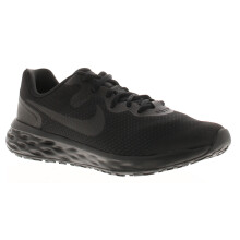 (Multicoloured, 5.5 (Adults')) Nike Boys Running Trainers Revolution 6 Lace Up Lightweight All Black UK Size